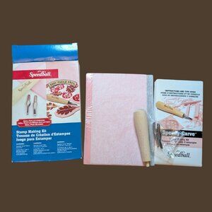 Vintage Speedball Stamp Making Kit – Speedy-Carve Block + Tools